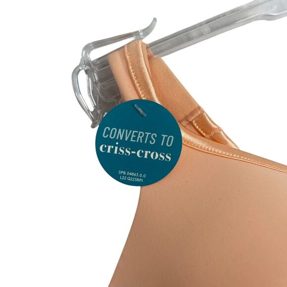 Vanity Fair Body Caress 36D Bra Peach Converts to Criss-Cross Full Coverage - Picture 3 of 6